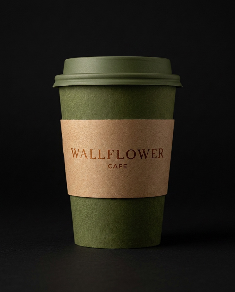 Wallflower Café to-go cup