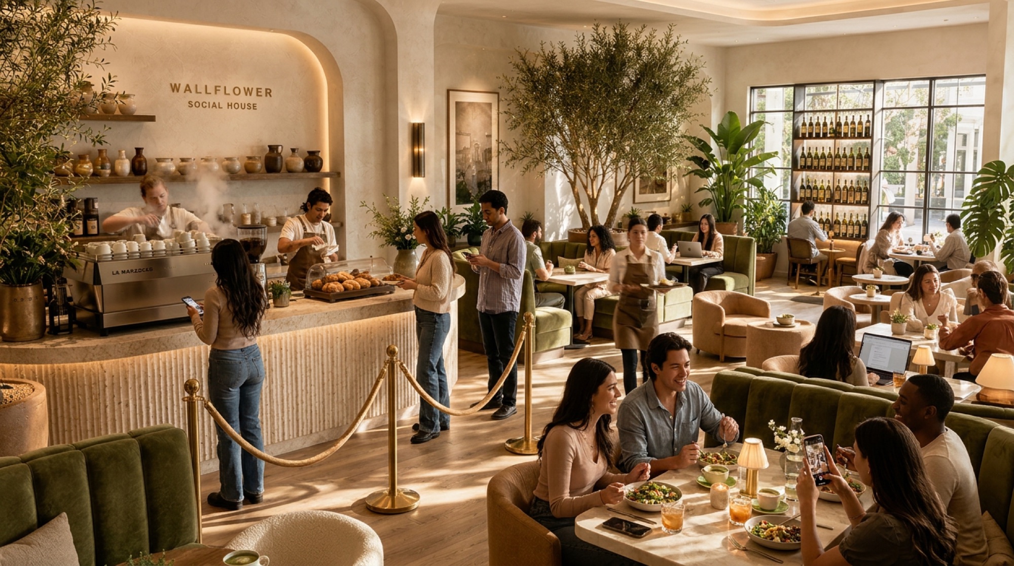 The dining room mid-service